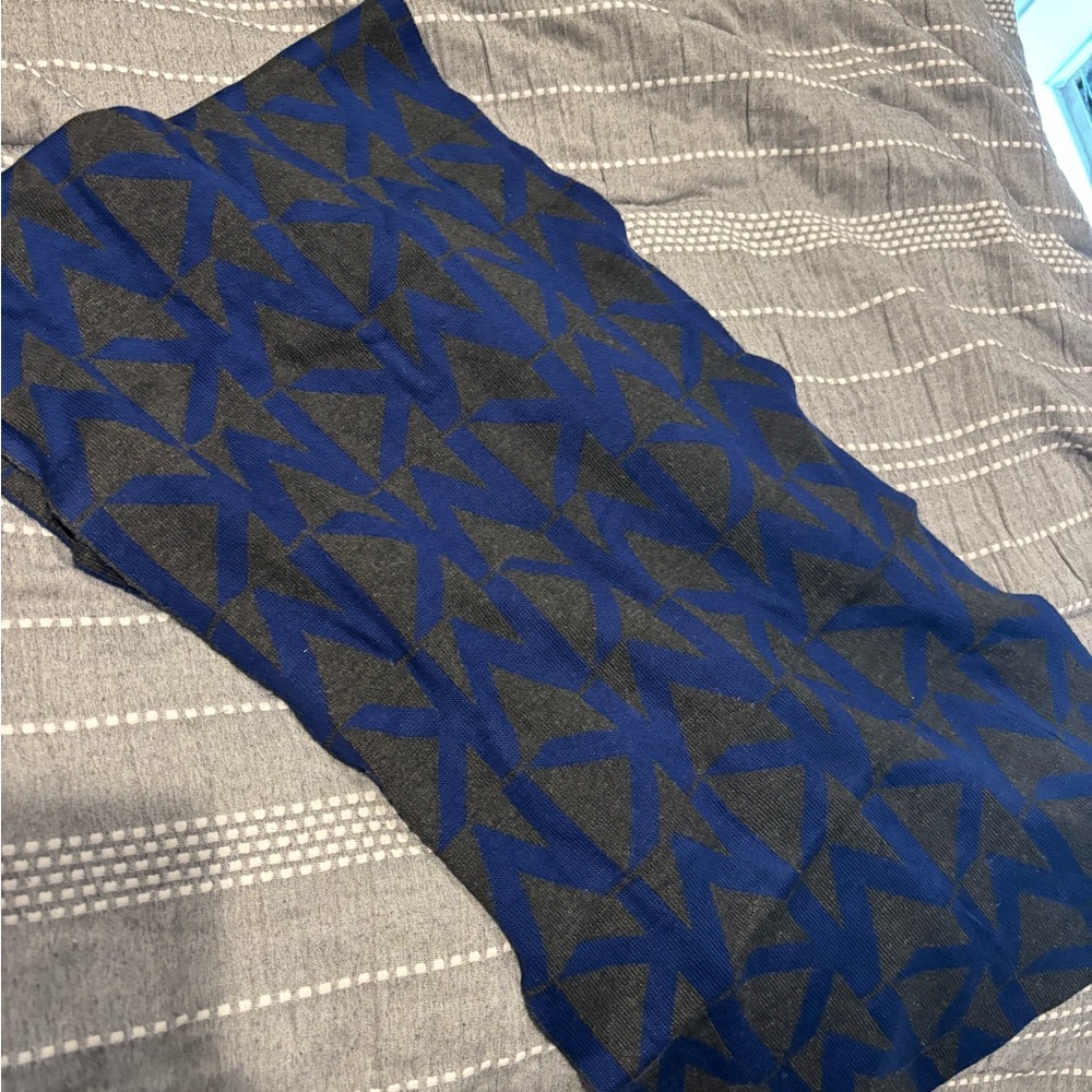 Michael Kors Blue & Grey Infinity Scarf